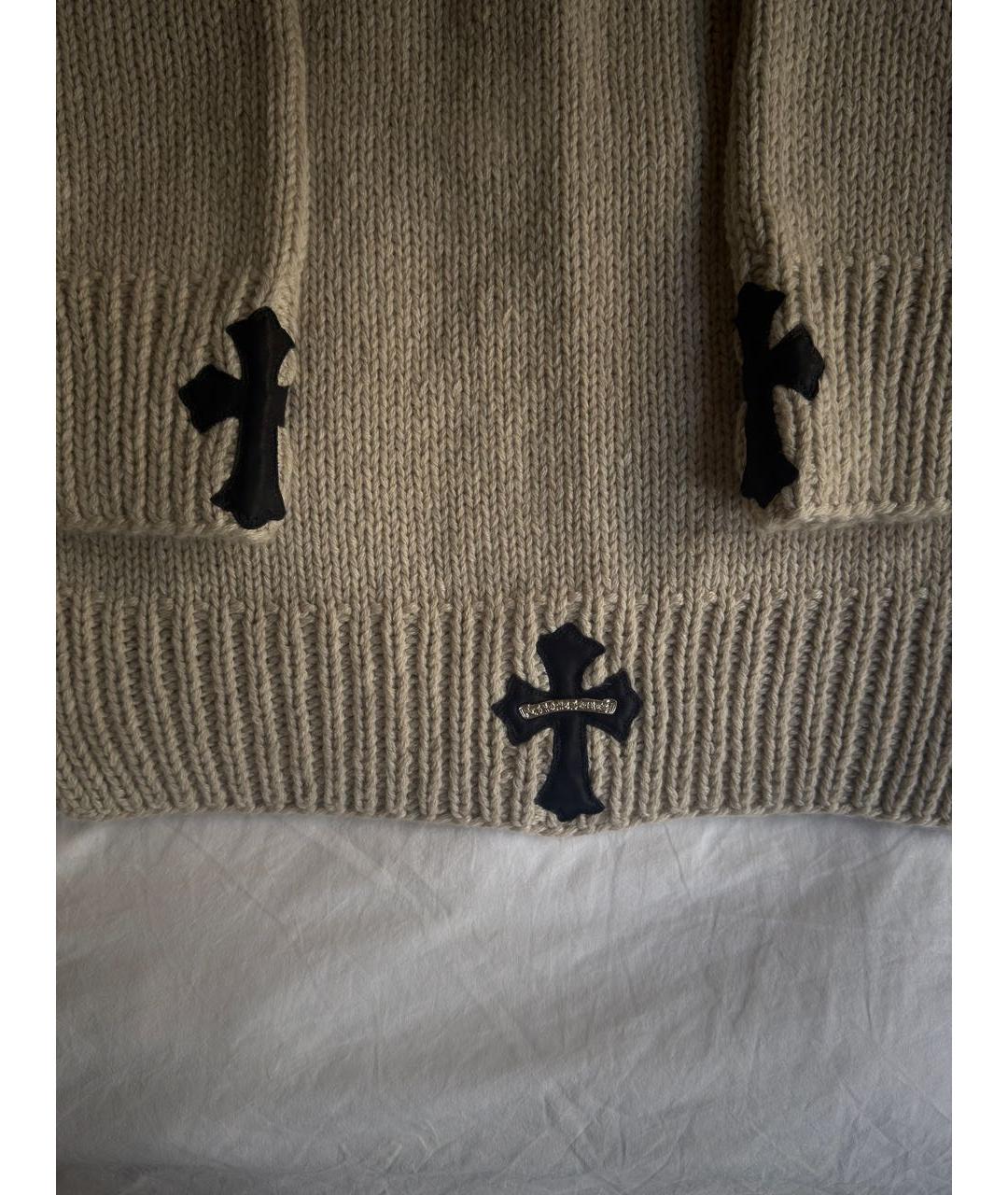 CHROME HEARTS Бежевый хлопковый джемпер / свитер, фото 5