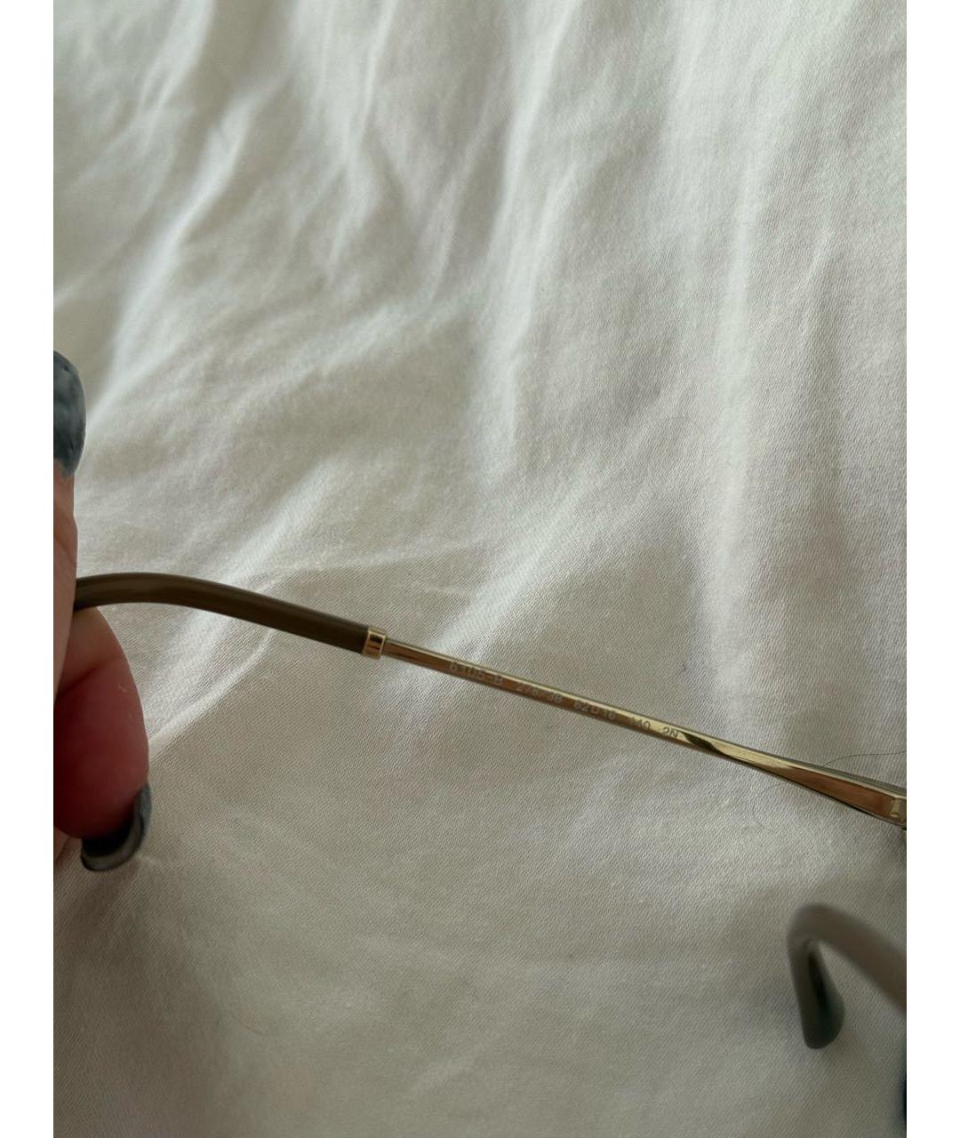 BVLGARI Золотые металлические солнцезащитные очки, фото 3