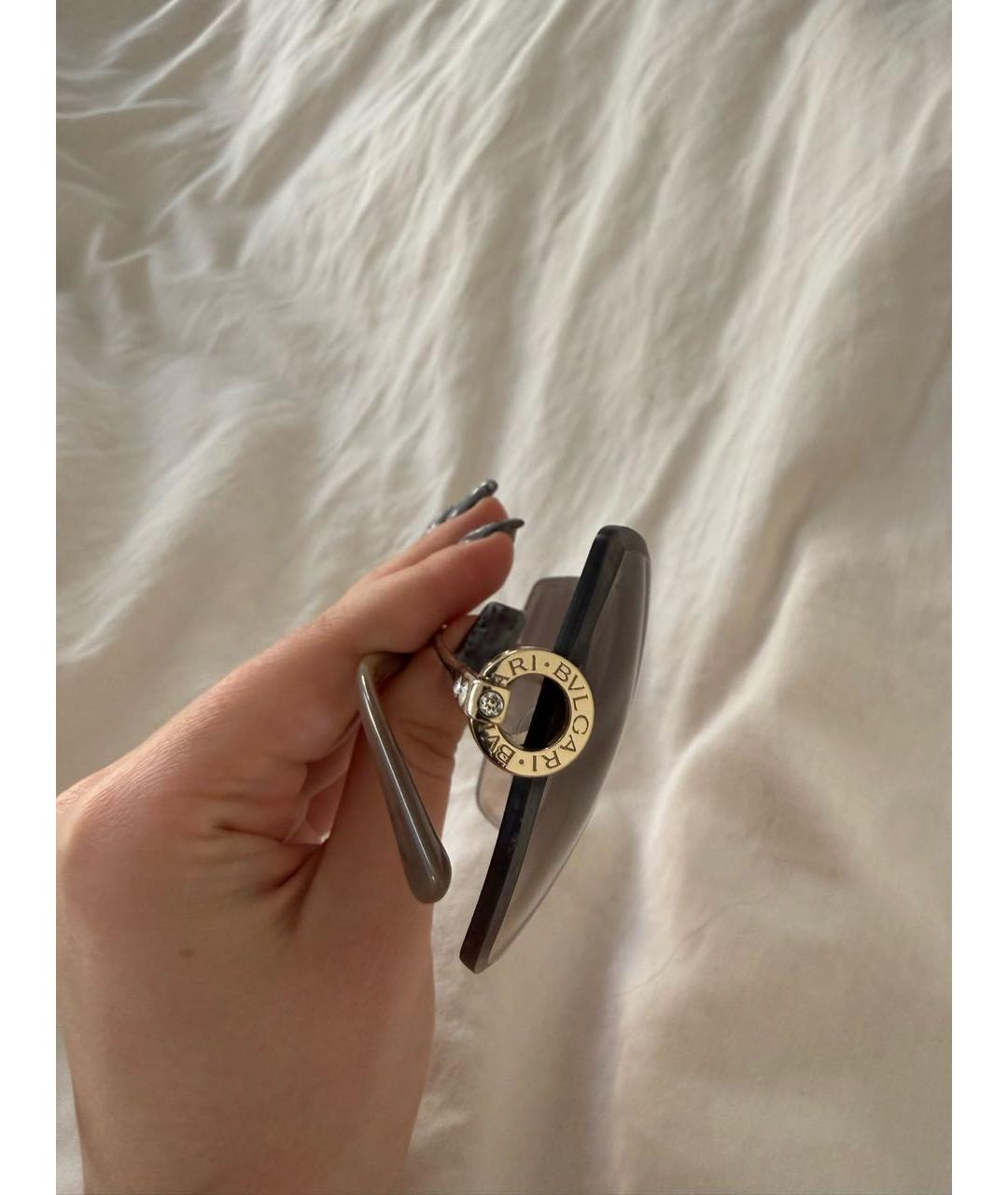 BVLGARI Золотые металлические солнцезащитные очки, фото 2