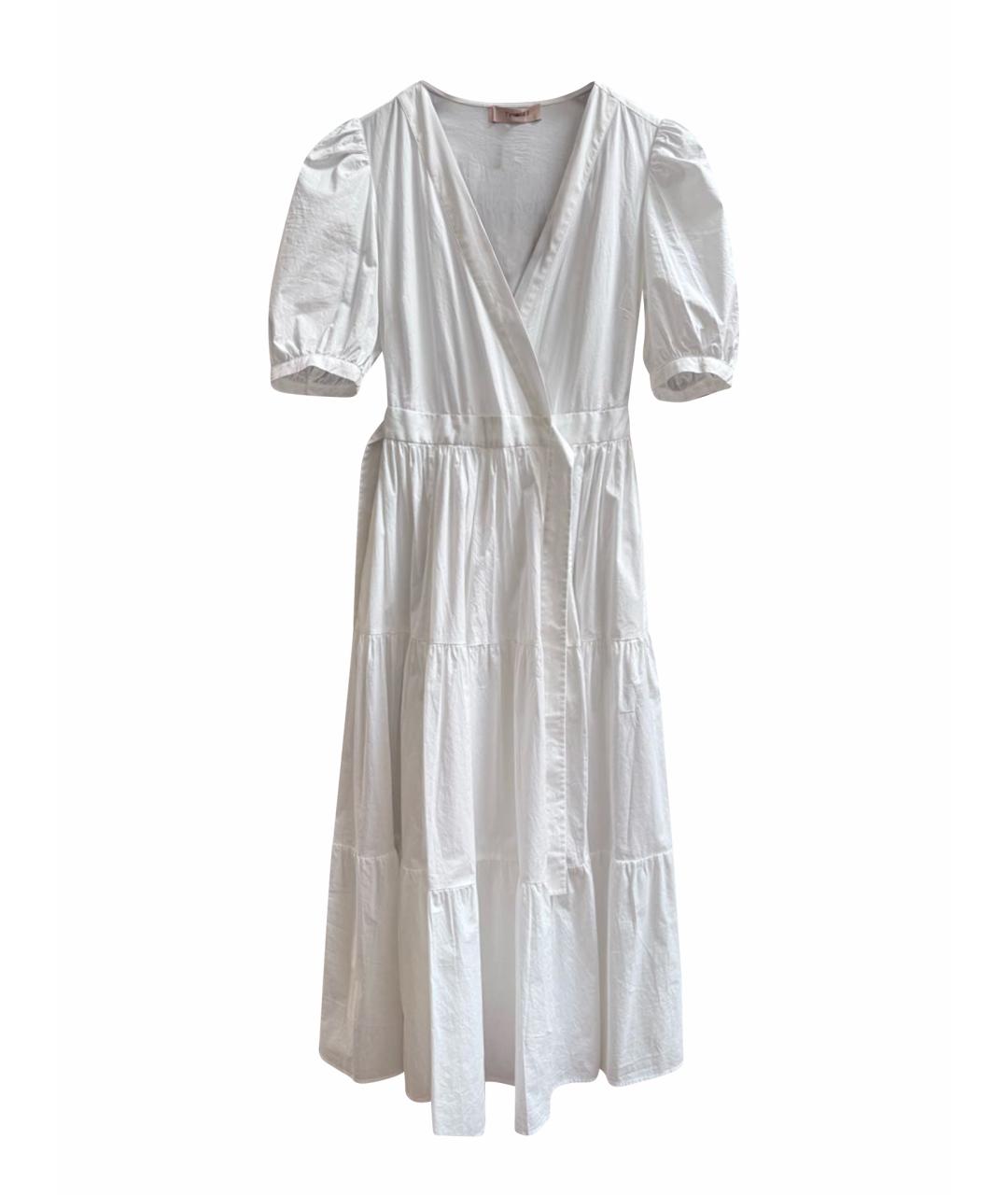 TWIN-SET Белый хлопковый сарафан, фото 1