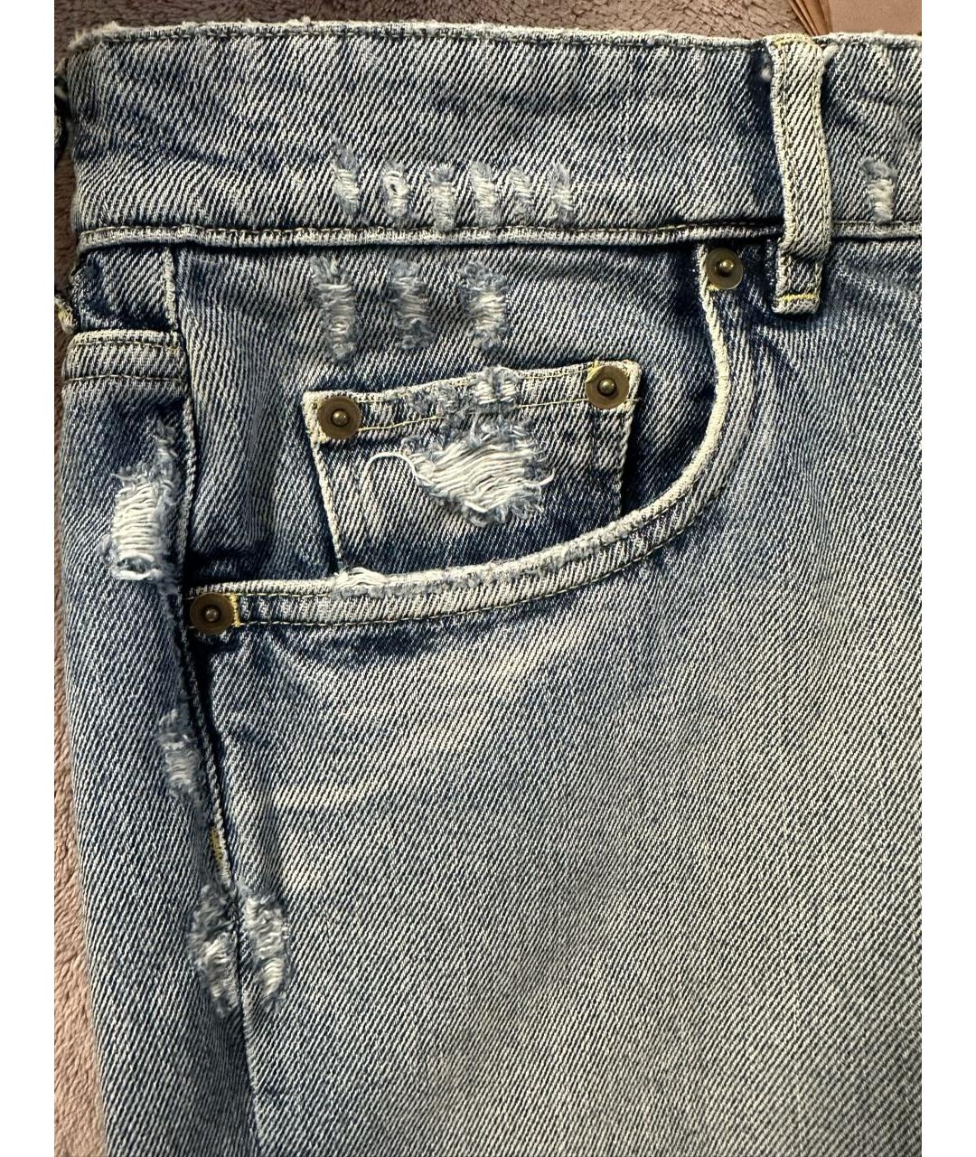 MIU MIU Голубые хлопковые шорты, фото 6