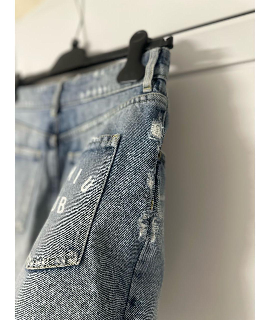 MIU MIU Голубые хлопковые шорты, фото 4