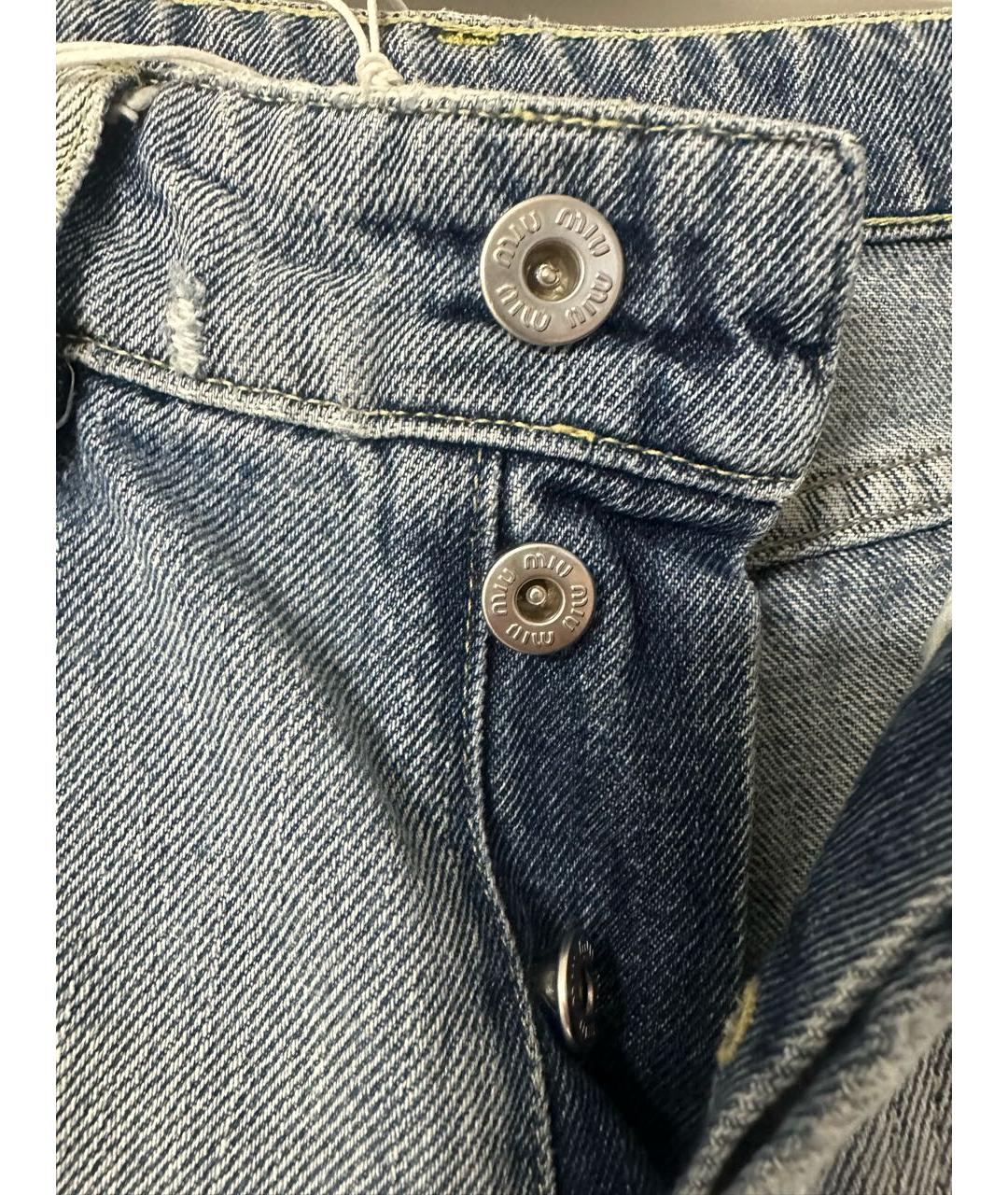 MIU MIU Голубые хлопковые шорты, фото 3