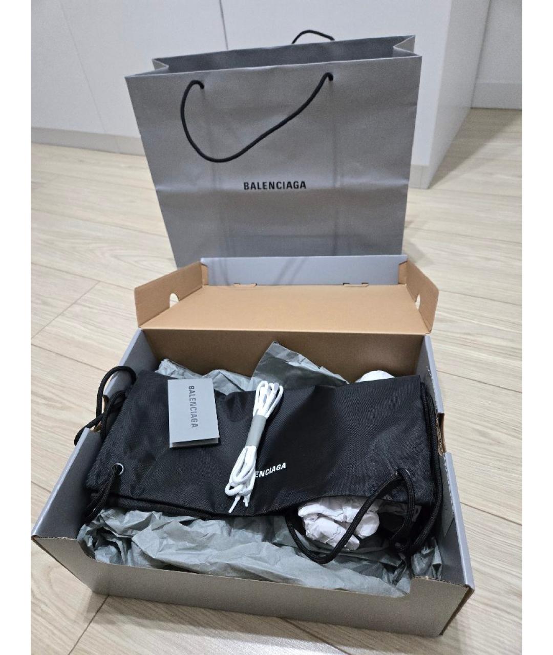 BALENCIAGA Белые кожаные кроссовки, фото 7