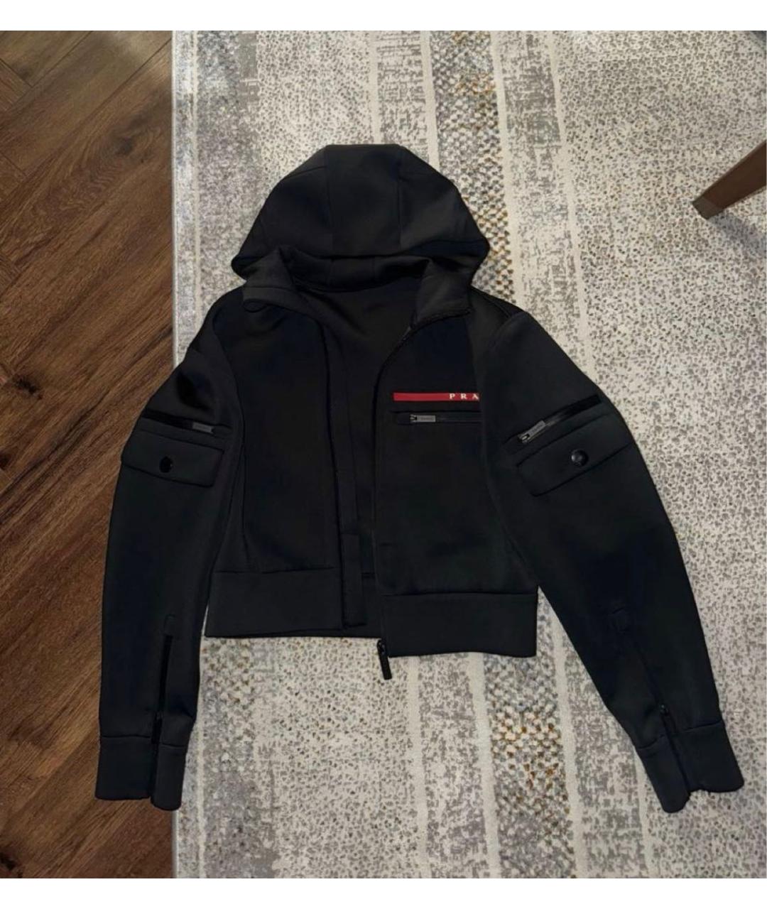 PRADA Черная спортивная куртка, фото 2