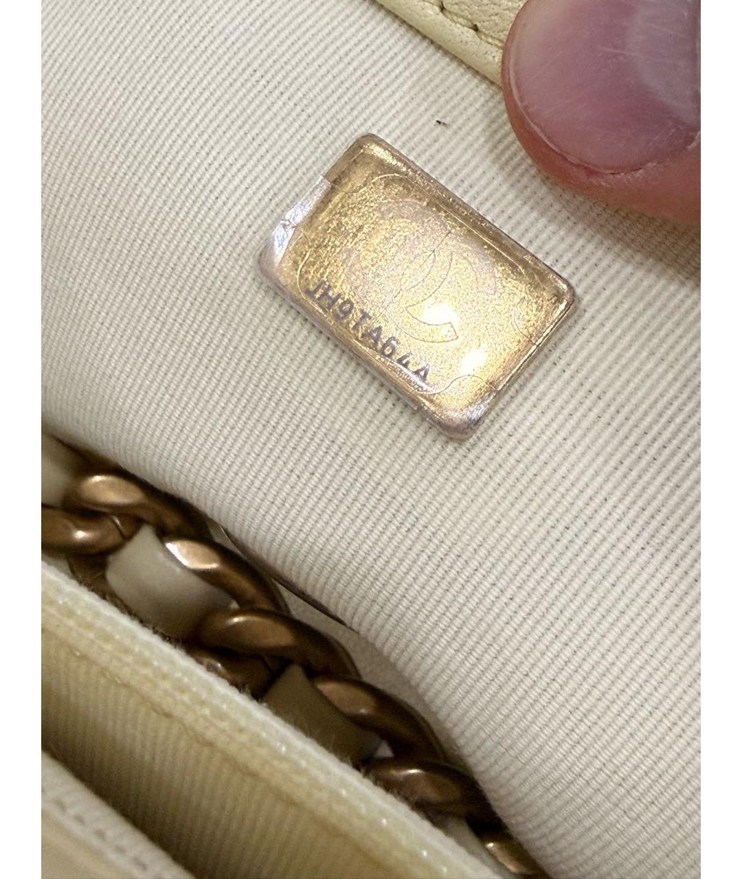 CHANEL Желтая кожаная сумка через плечо, фото 7