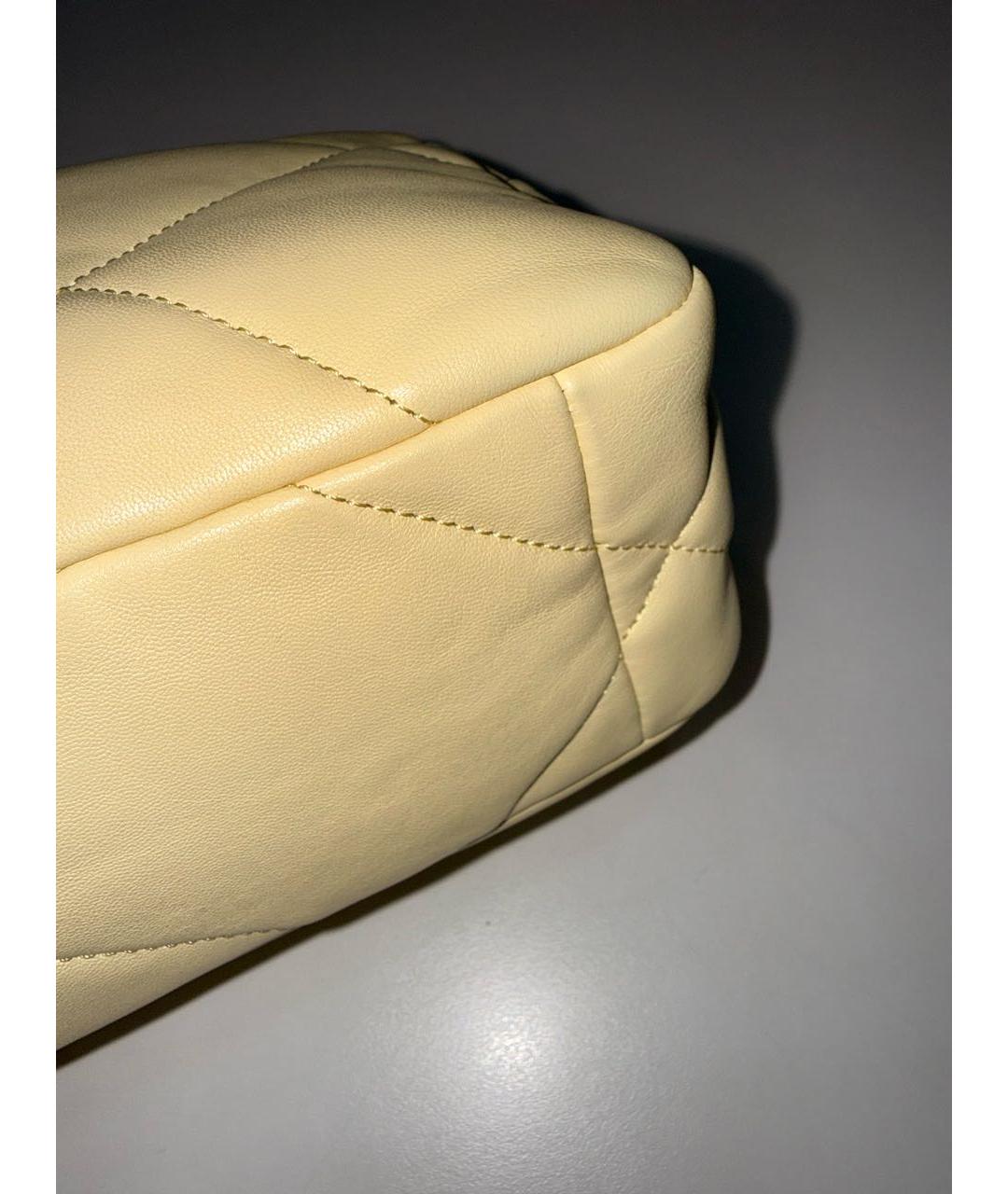 CHANEL Желтая кожаная сумка через плечо, фото 8