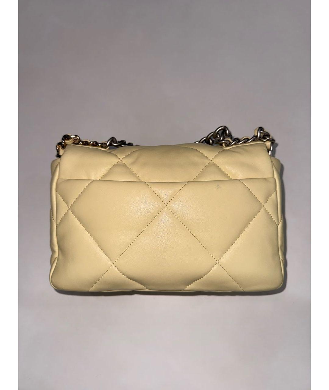 CHANEL Желтая кожаная сумка через плечо, фото 3
