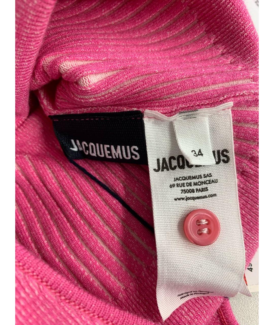 JACQUEMUS Розовое вискозное боди, фото 5