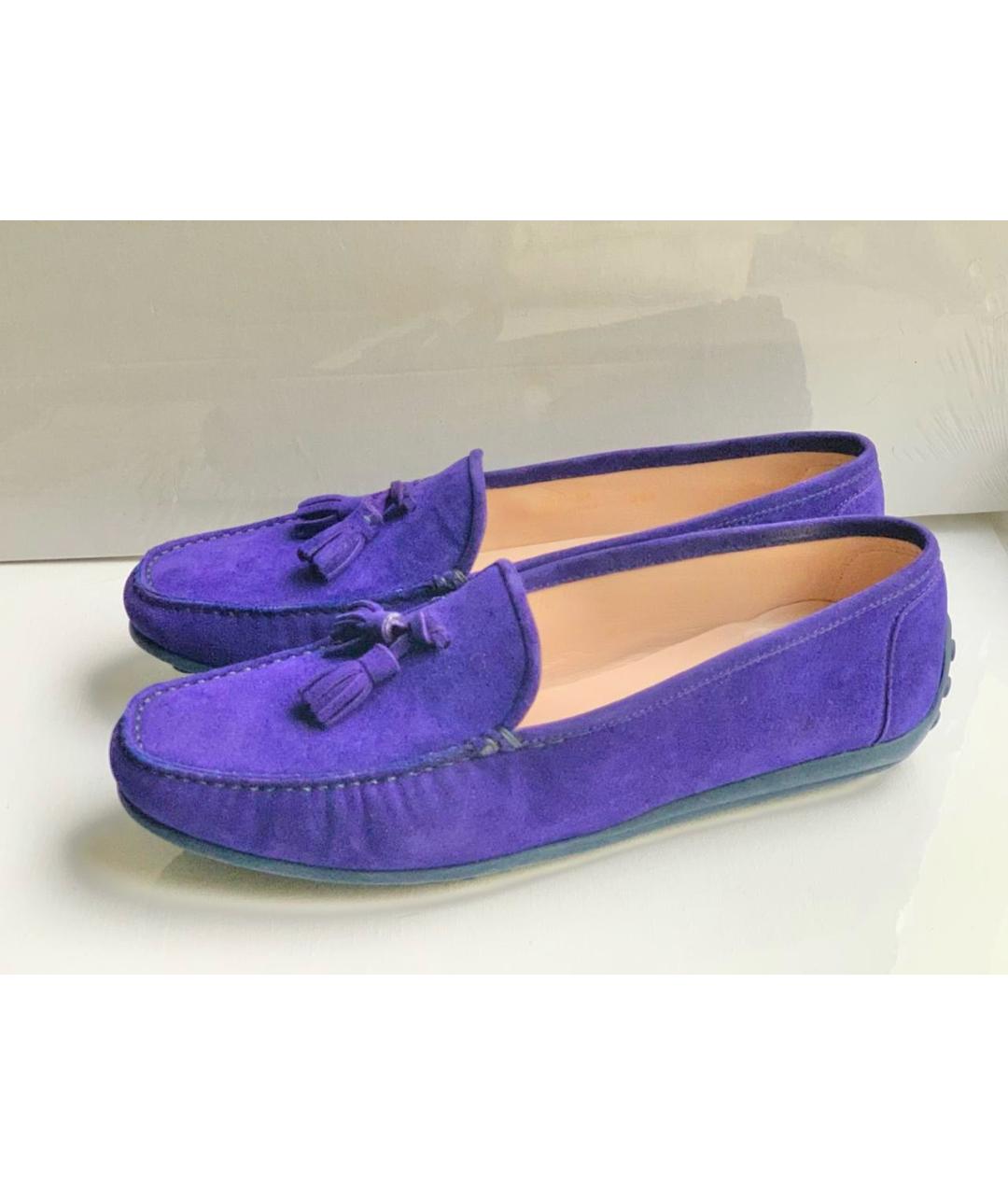 Castello d'Oro Фиолетовые замшевые мокасины, фото 8