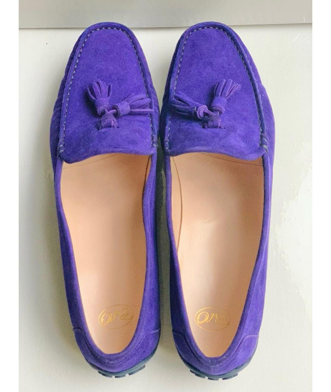 Castello d'Oro Фиолетовые замшевые мокасины, фото 4