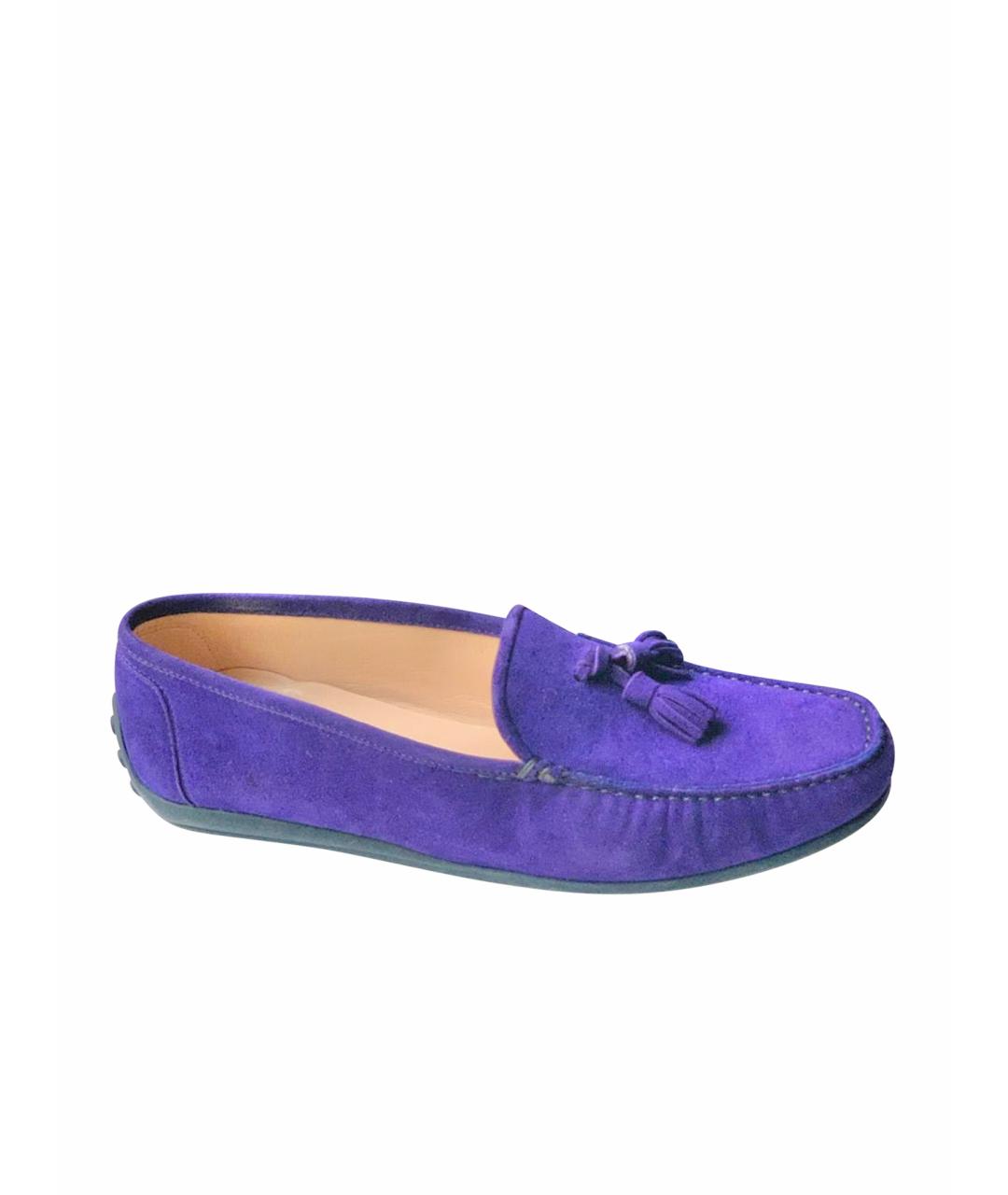 Castello d'Oro Фиолетовые замшевые мокасины, фото 1