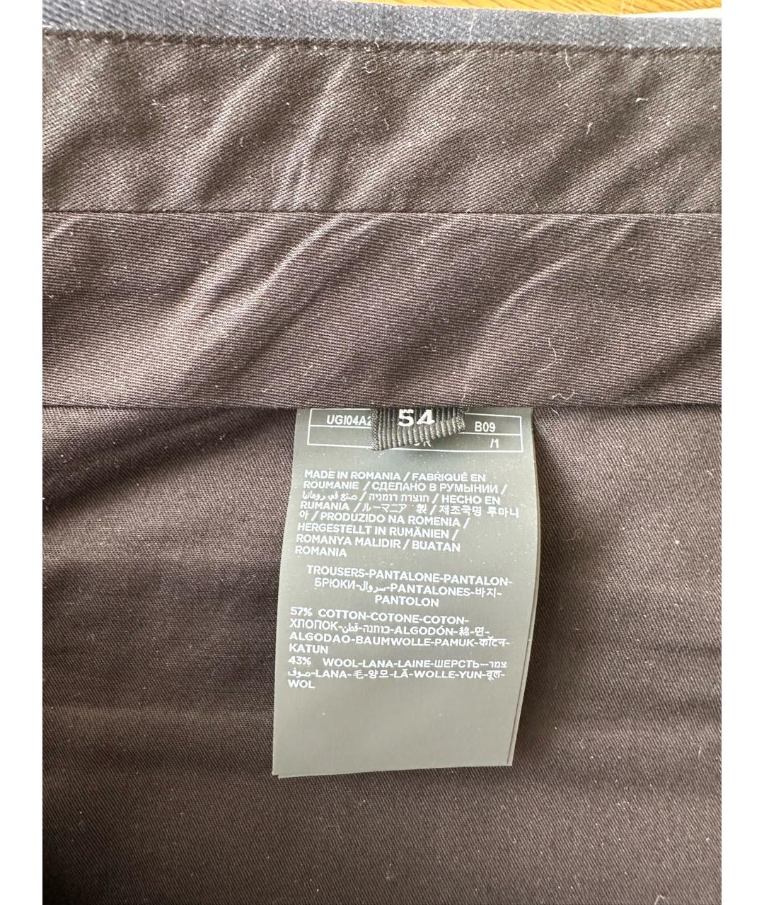 ZEGNA Темно-синие хлопковые повседневные брюки, фото 3