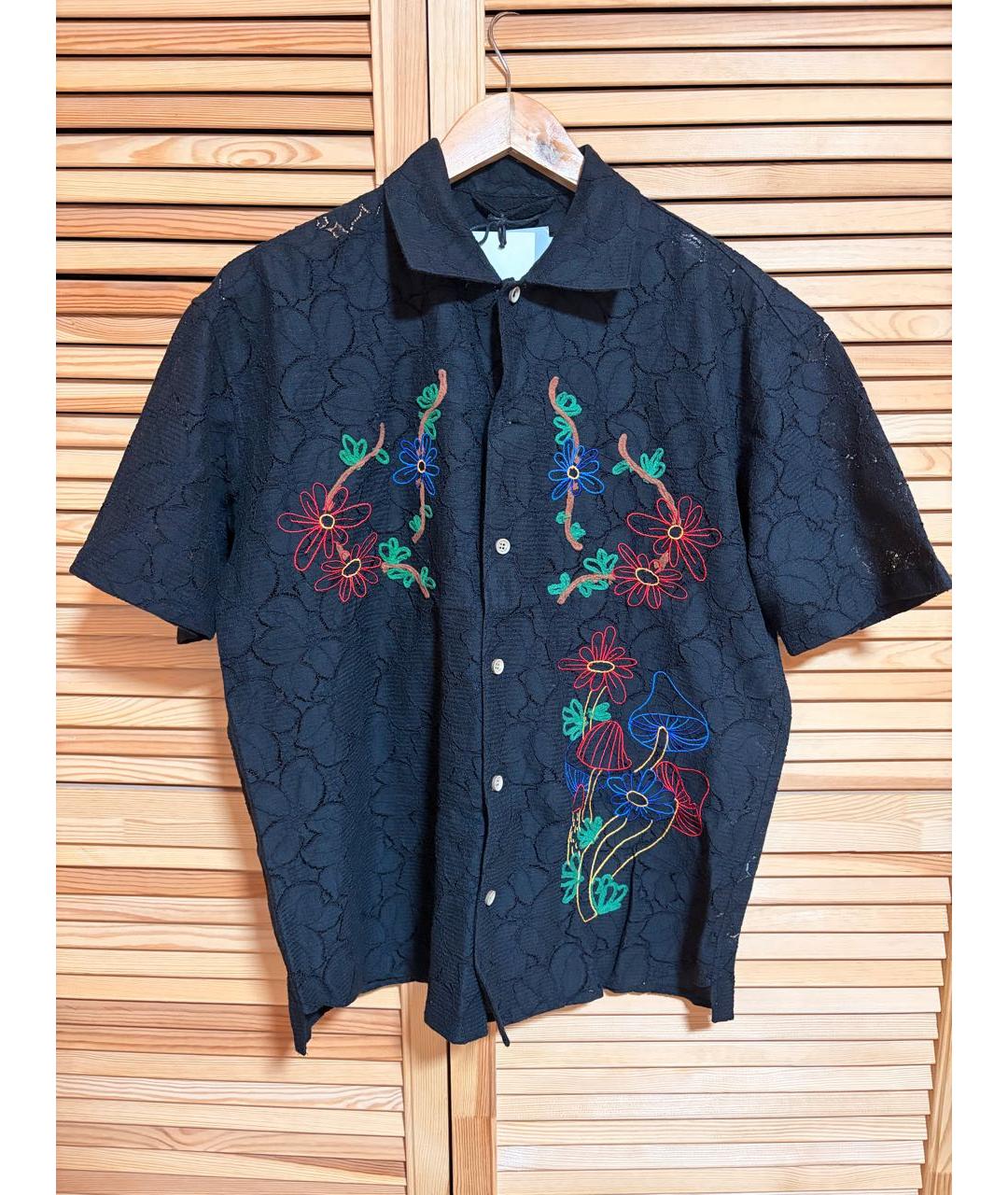 ANDERSSON BELL Черная хлопковая кэжуал рубашка, фото 8