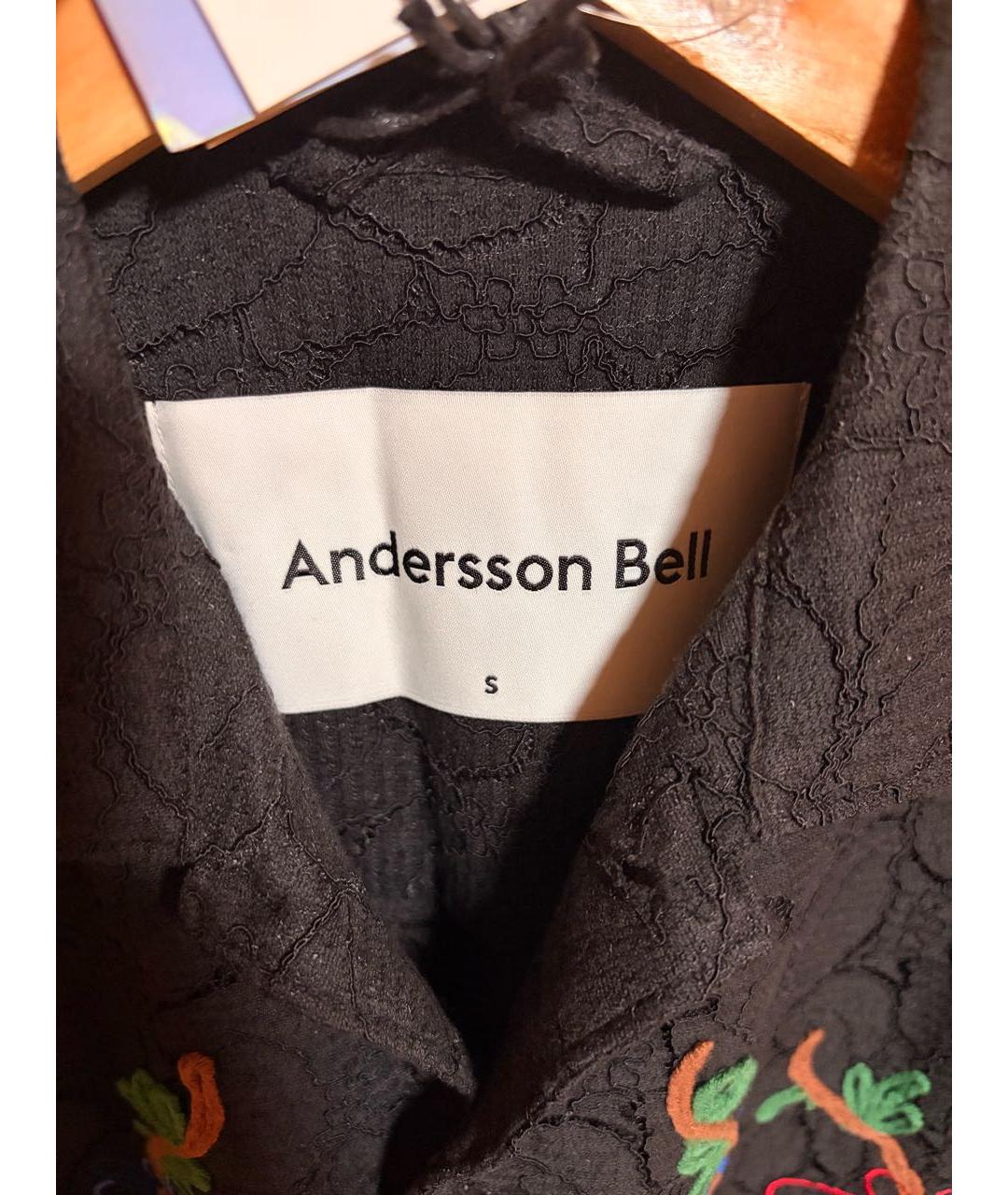 ANDERSSON BELL Черная хлопковая кэжуал рубашка, фото 3