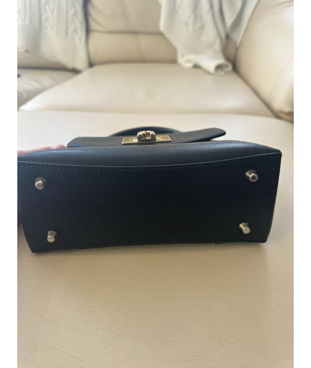 FURLA Черная кожаная сумка с короткими ручками, фото 2