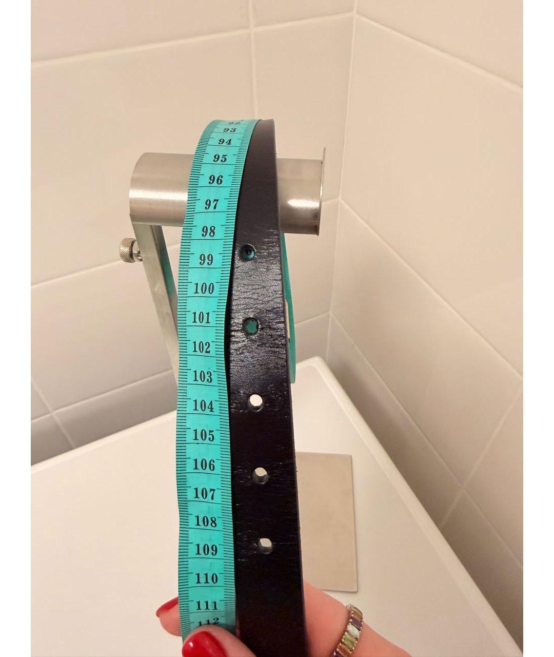 SAINT LAURENT Черный кожаный ремень, фото 7