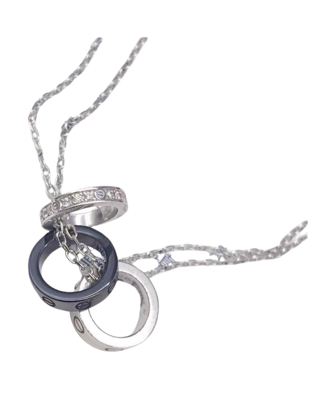 CARTIER Серебряное колье из белого золота, фото 1