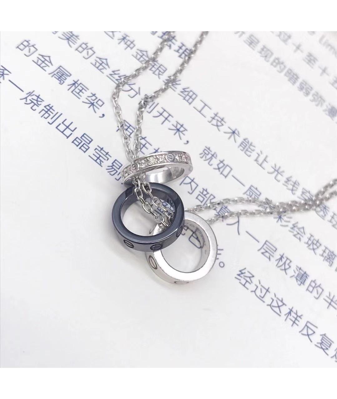 CARTIER Серебряное колье из белого золота, фото 5