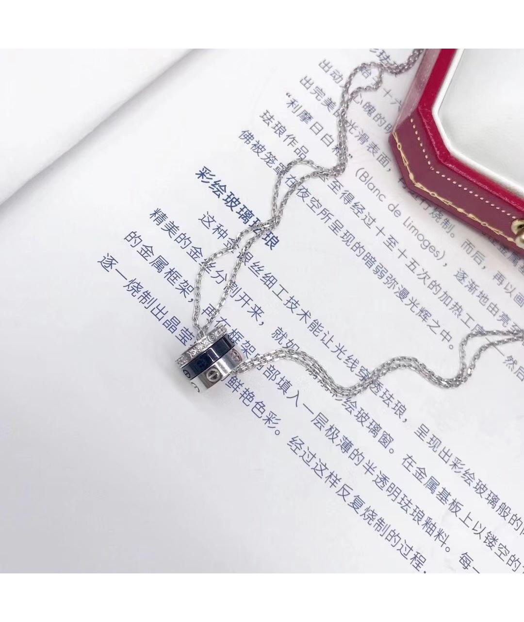 CARTIER Серебряное колье из белого золота, фото 4