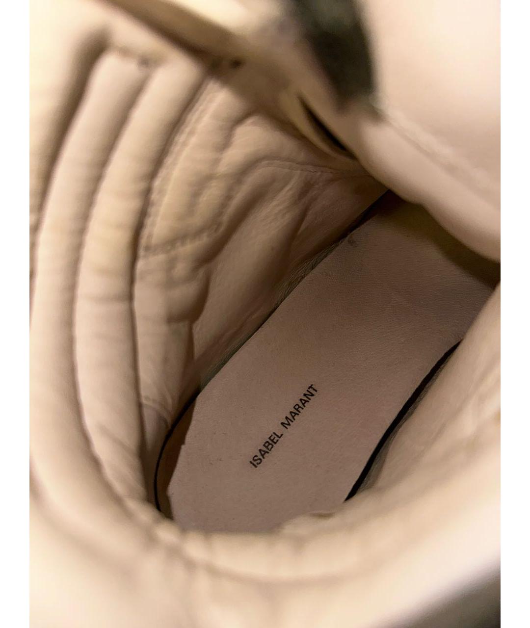 ISABEL MARANT Бежевые кожаные кеды, фото 6