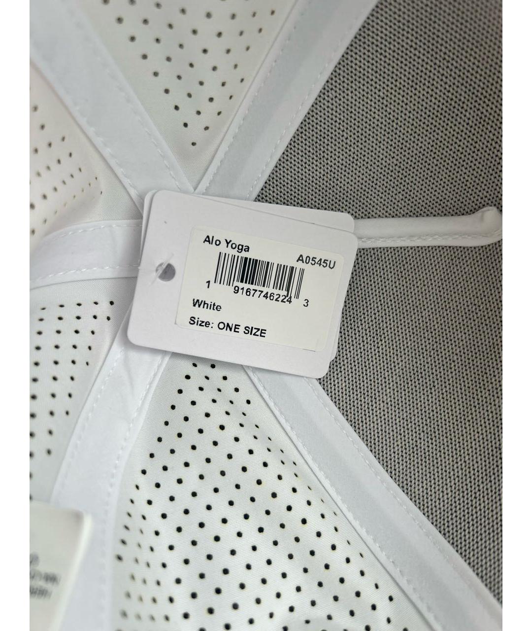 ALO YOGA Белая синтетическая кепка, фото 4