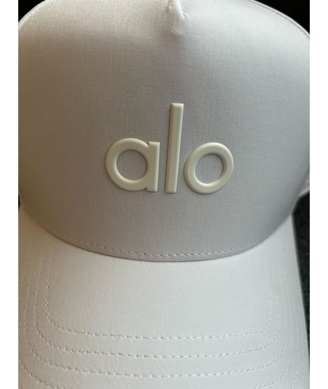 ALO YOGA Белая синтетическая кепка, фото 3