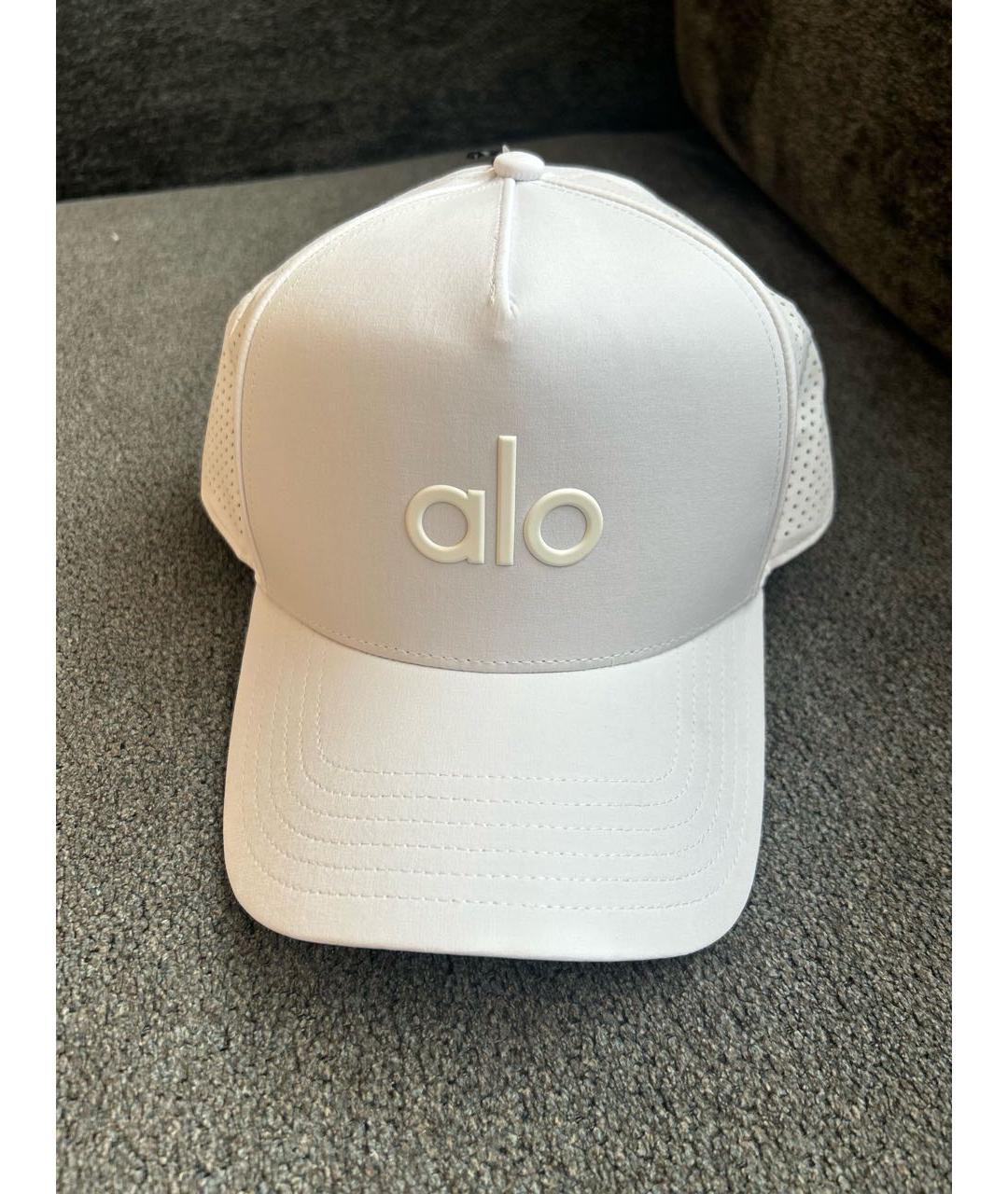 ALO YOGA Белая синтетическая кепка, фото 6