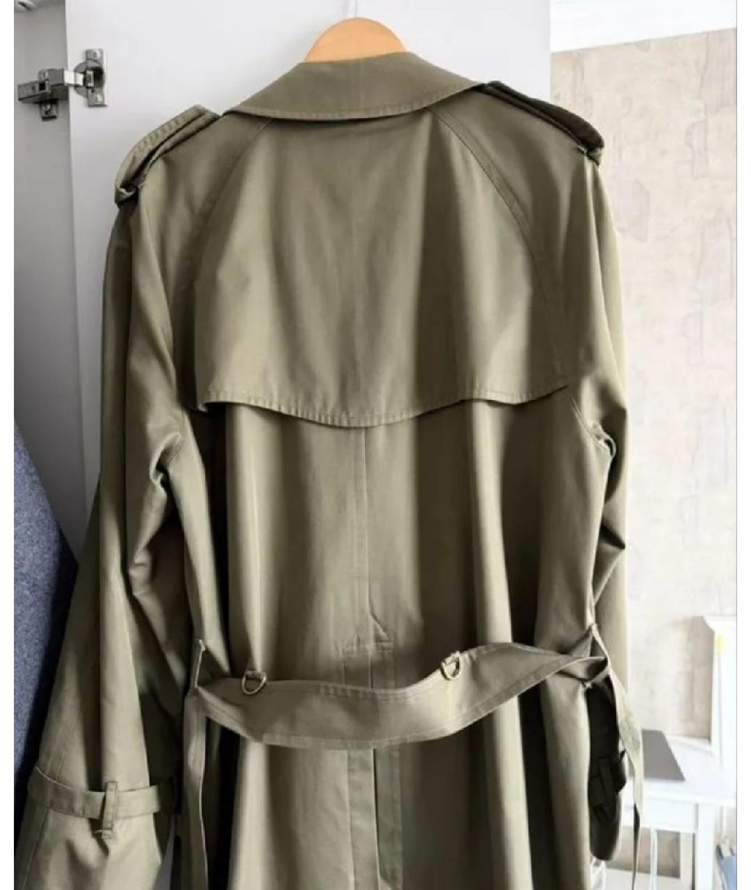 BURBERRY Хаки хлопковый тренч/плащ, фото 3