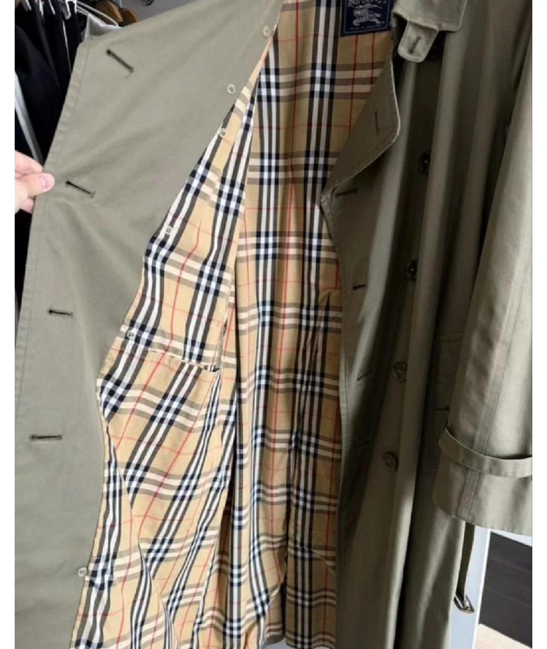 BURBERRY Хаки хлопковый тренч/плащ, фото 5