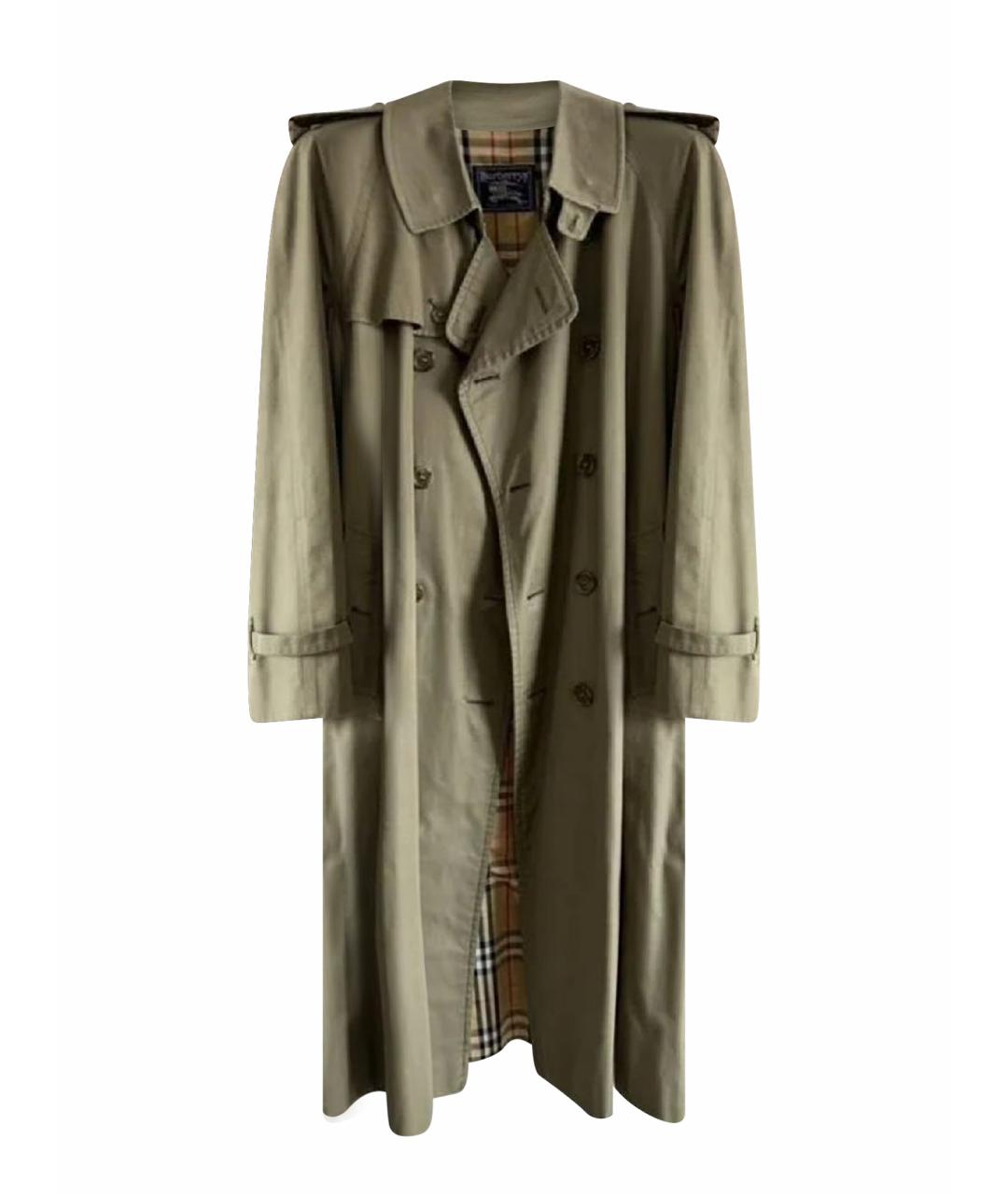BURBERRY Хаки хлопковый тренч/плащ, фото 1