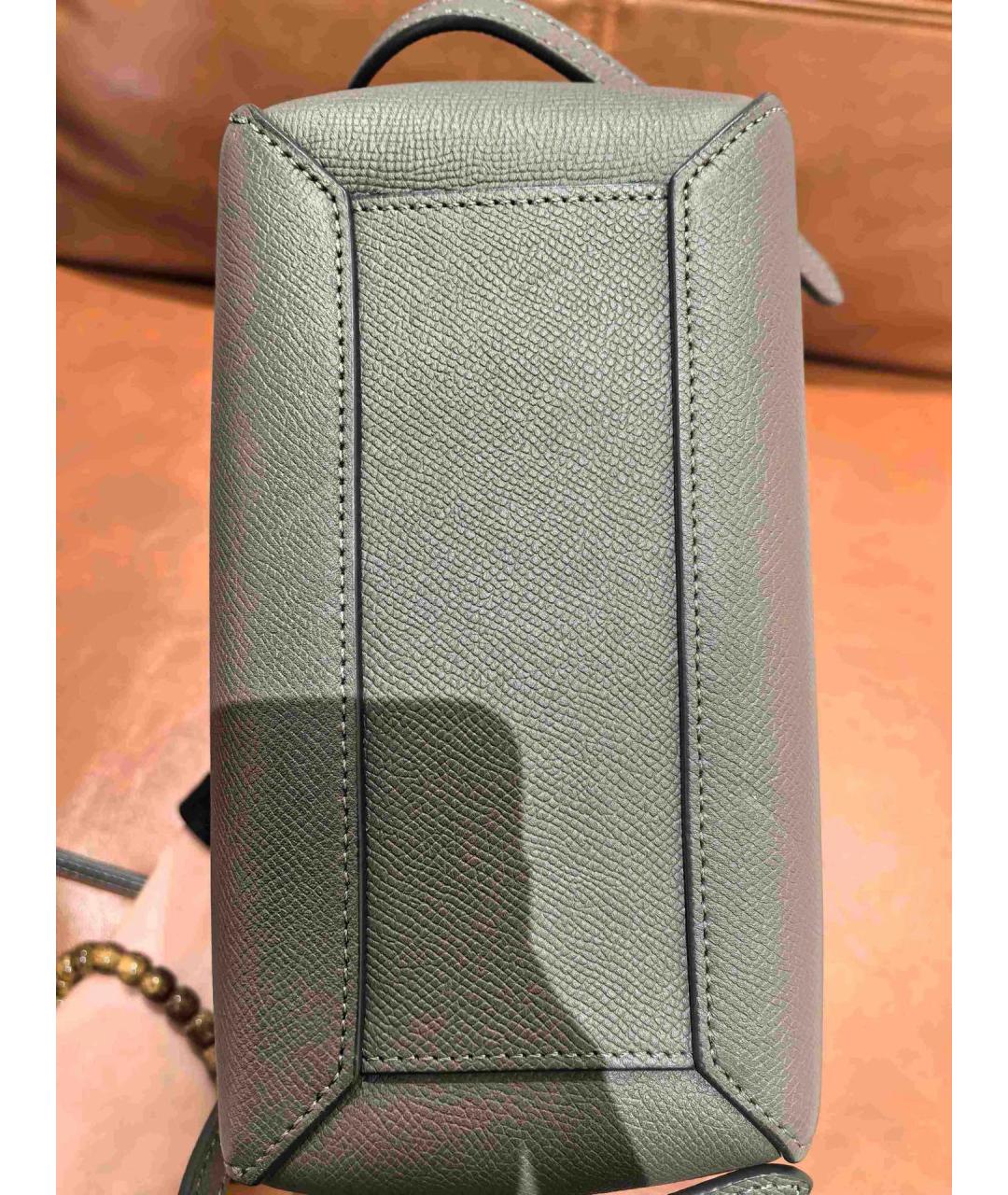 CELINE Серая кожаная сумка через плечо, фото 4