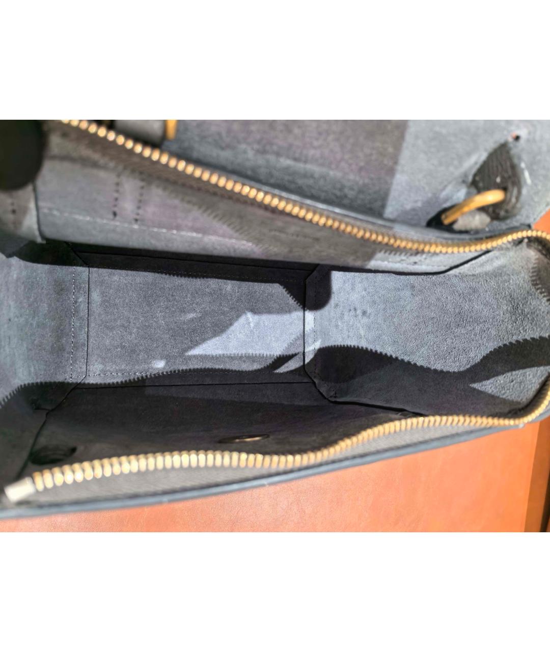 CELINE Серая кожаная сумка через плечо, фото 7