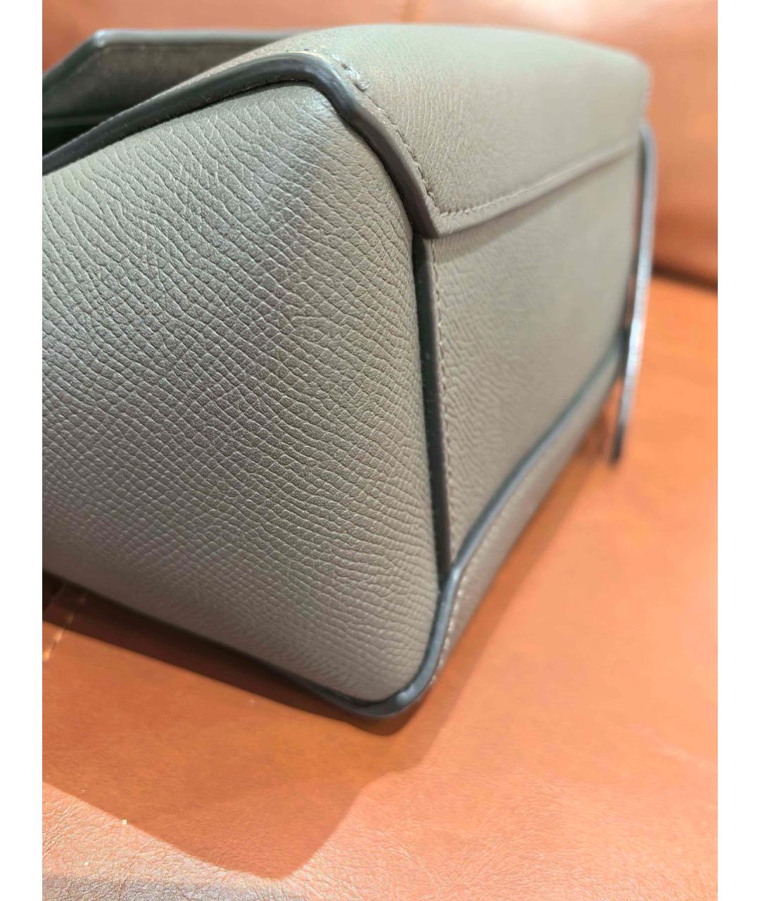 CELINE Серая кожаная сумка через плечо, фото 5