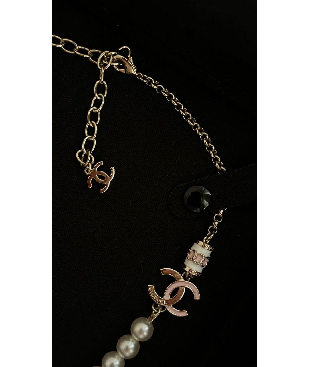 CHANEL Белое жемчужное колье, фото 6