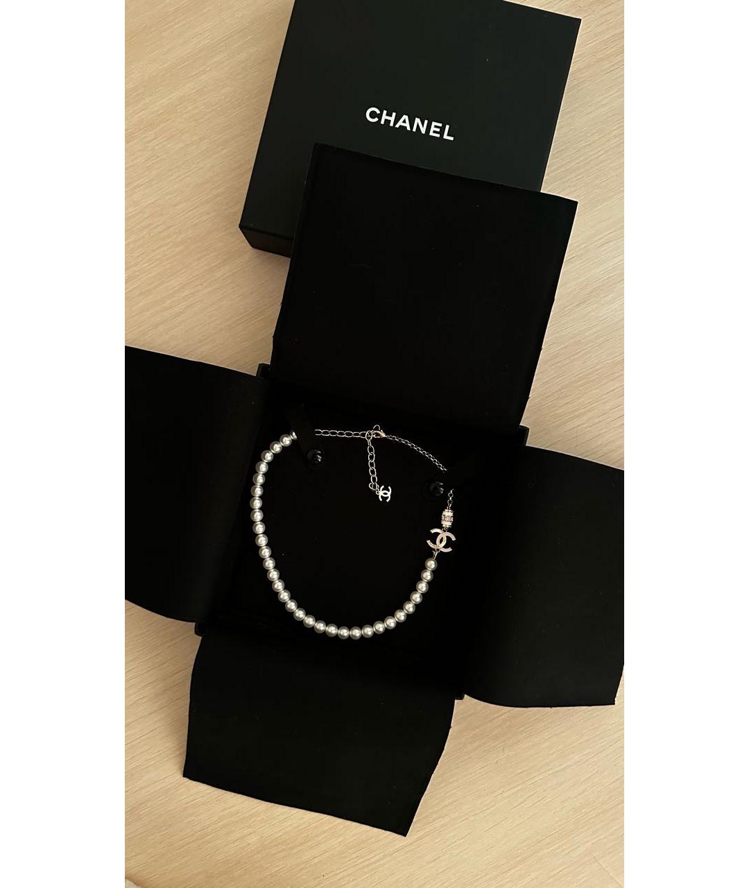 CHANEL Белое жемчужное колье, фото 2