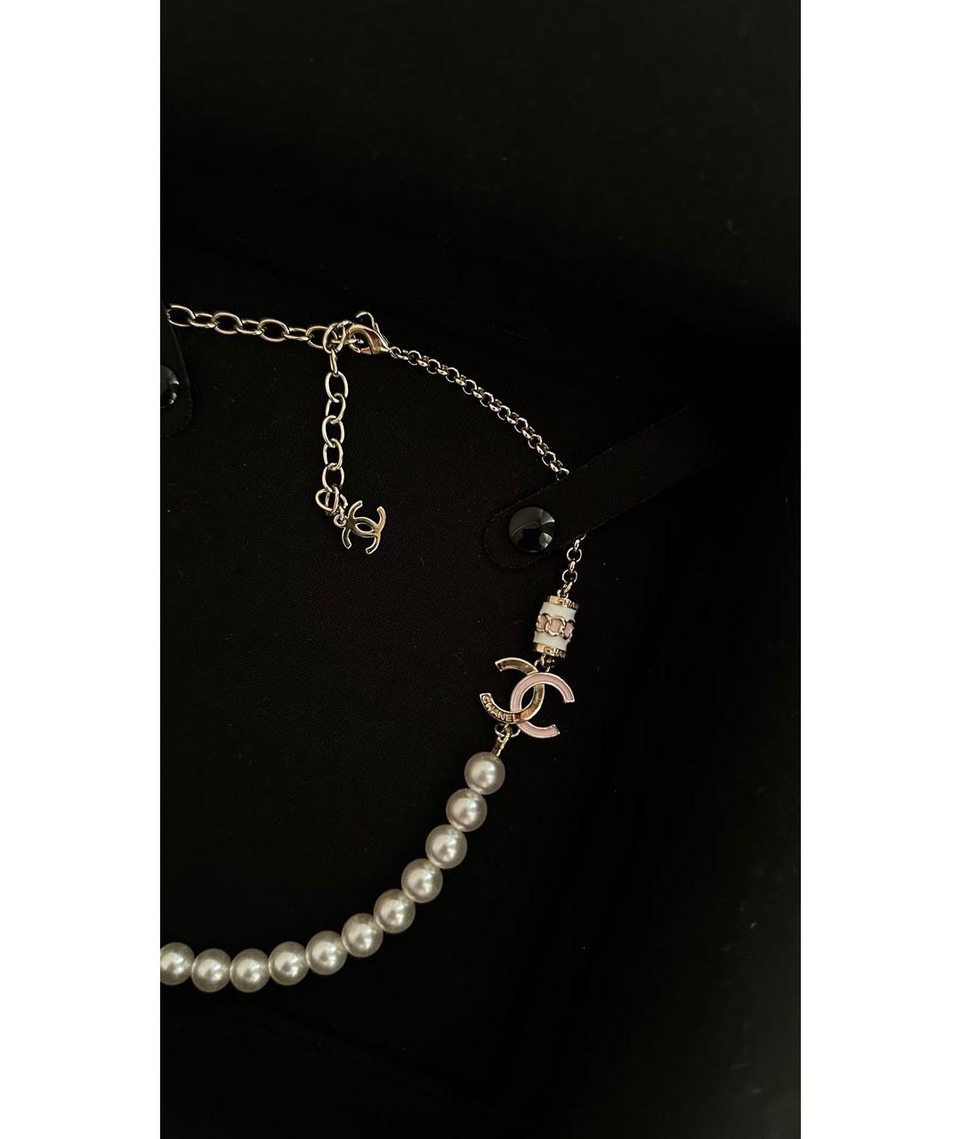 CHANEL Белое жемчужное колье, фото 5