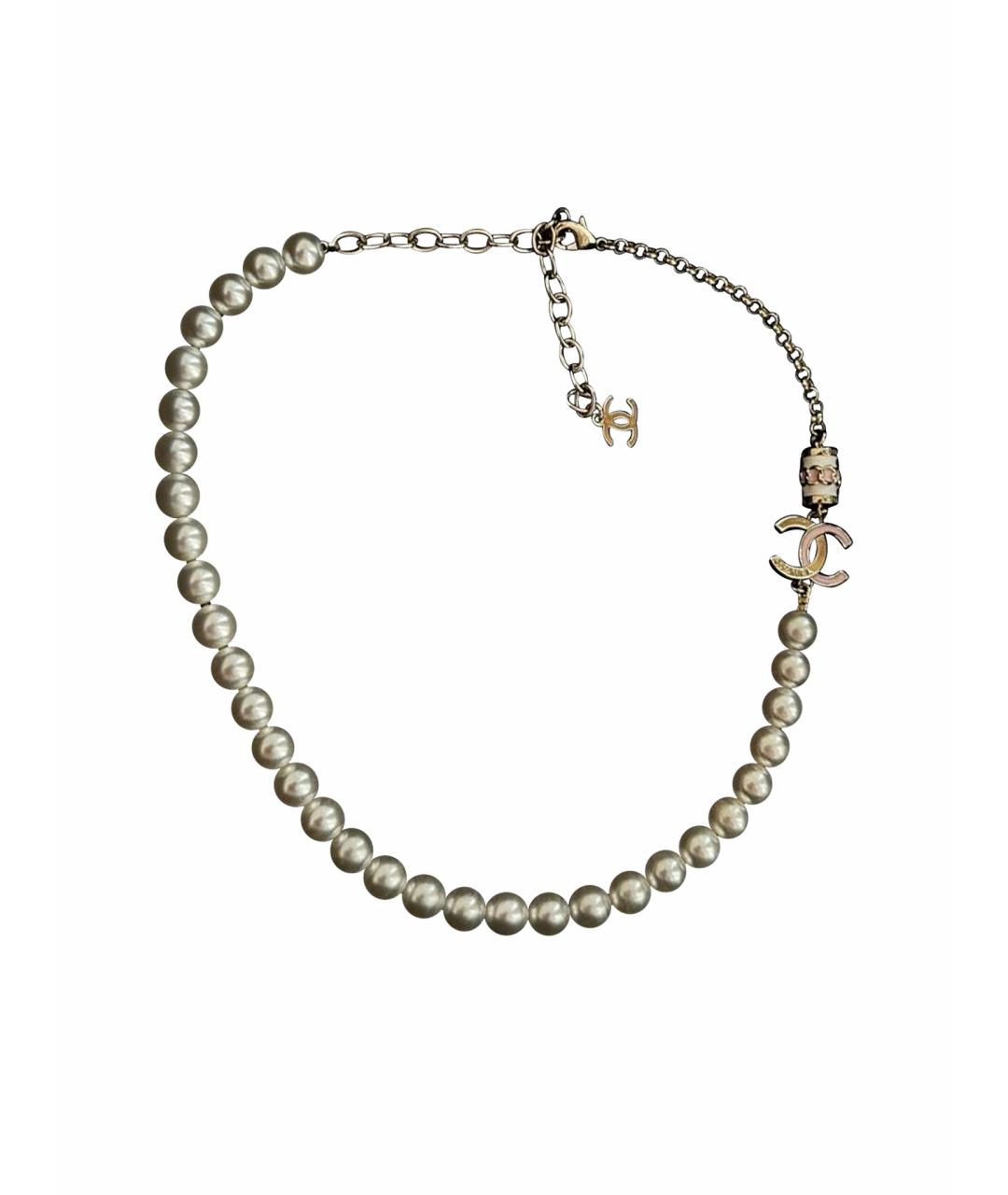 CHANEL Белое жемчужное колье, фото 1