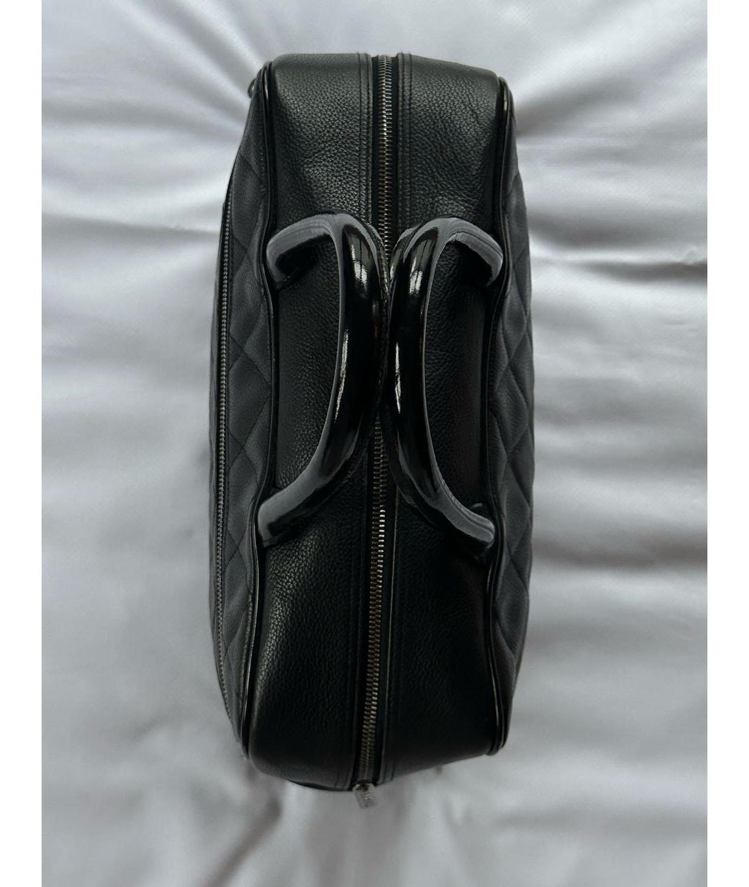 CHANEL Черная кожаная сумка тоут, фото 6