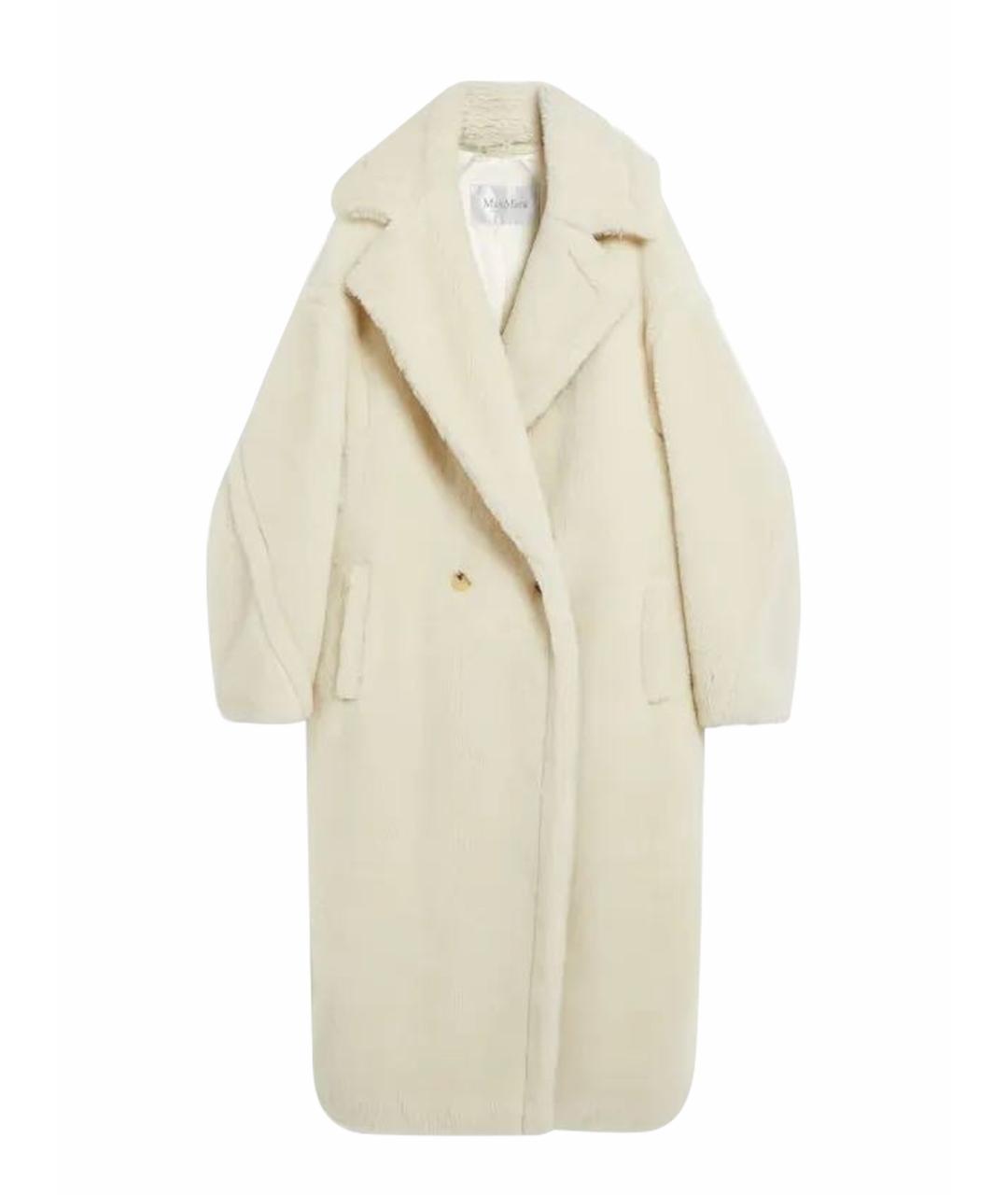 MAX MARA Белая шерстяная шуба, фото 1