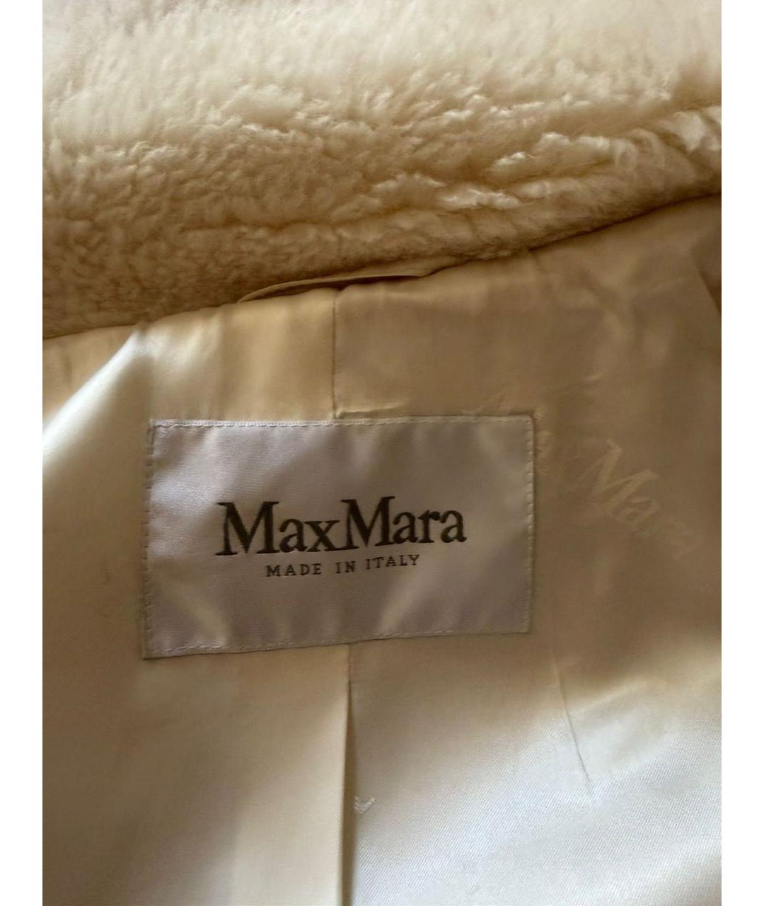 MAX MARA Белая шерстяная шуба, фото 5