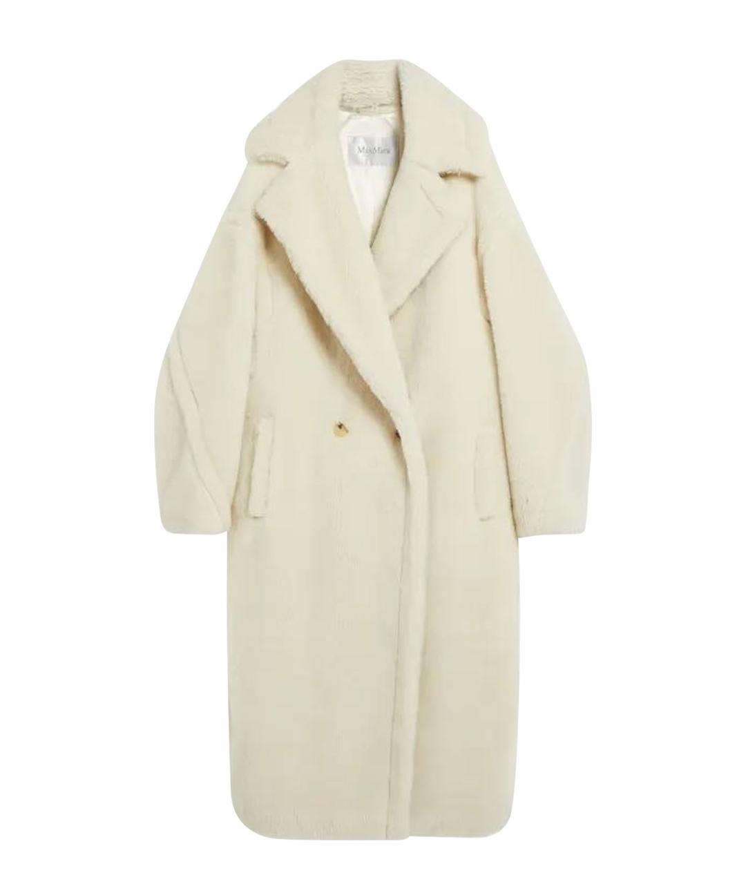 MAX MARA Белая шерстяная шуба, фото 7