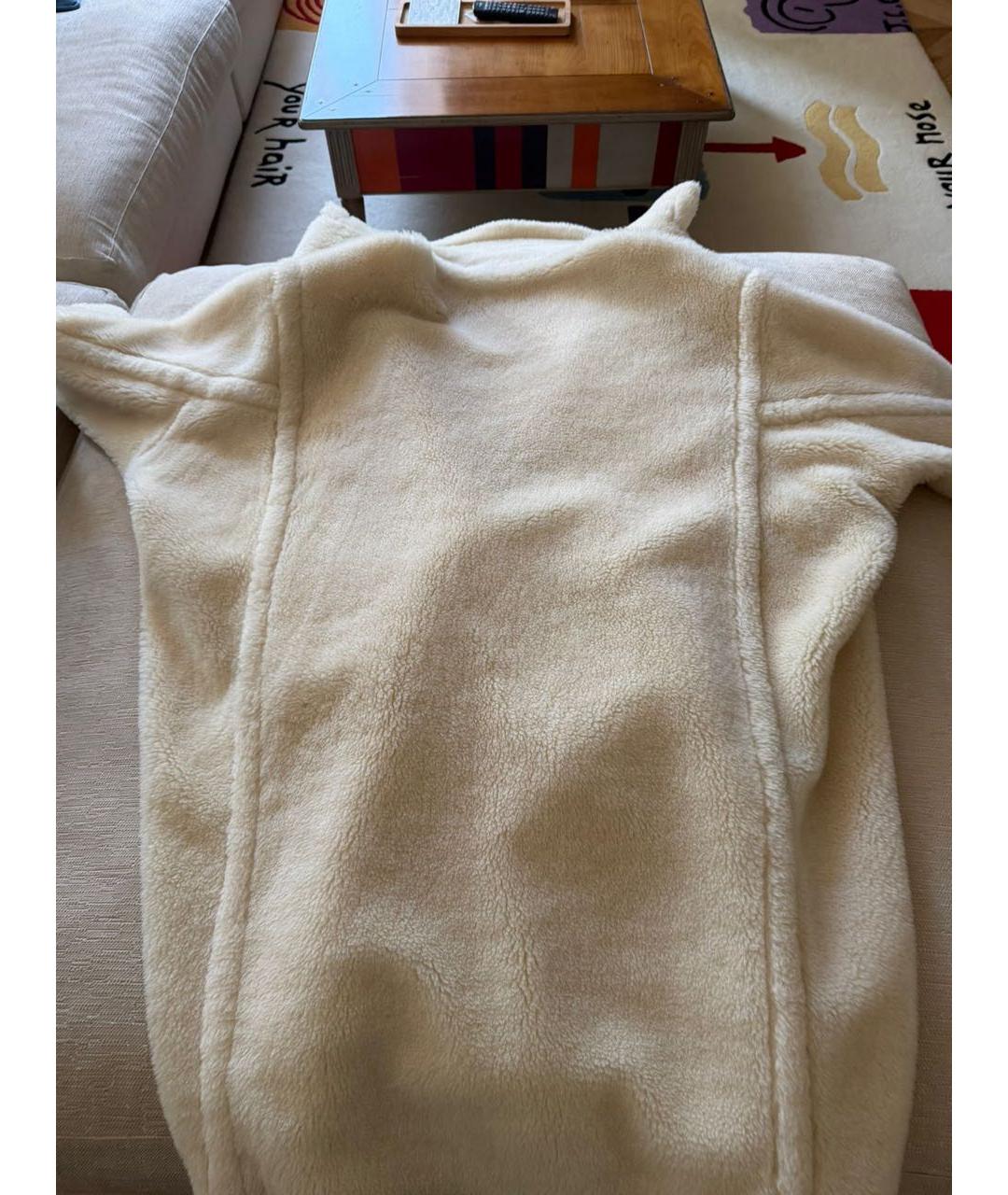 MAX MARA Белая шерстяная шуба, фото 4