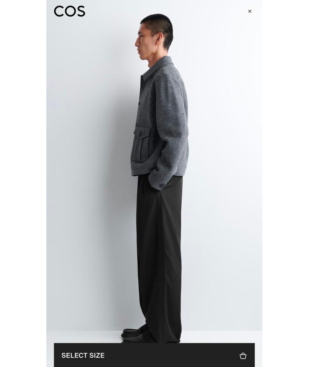 COS Серая шерстяная куртка, фото 8
