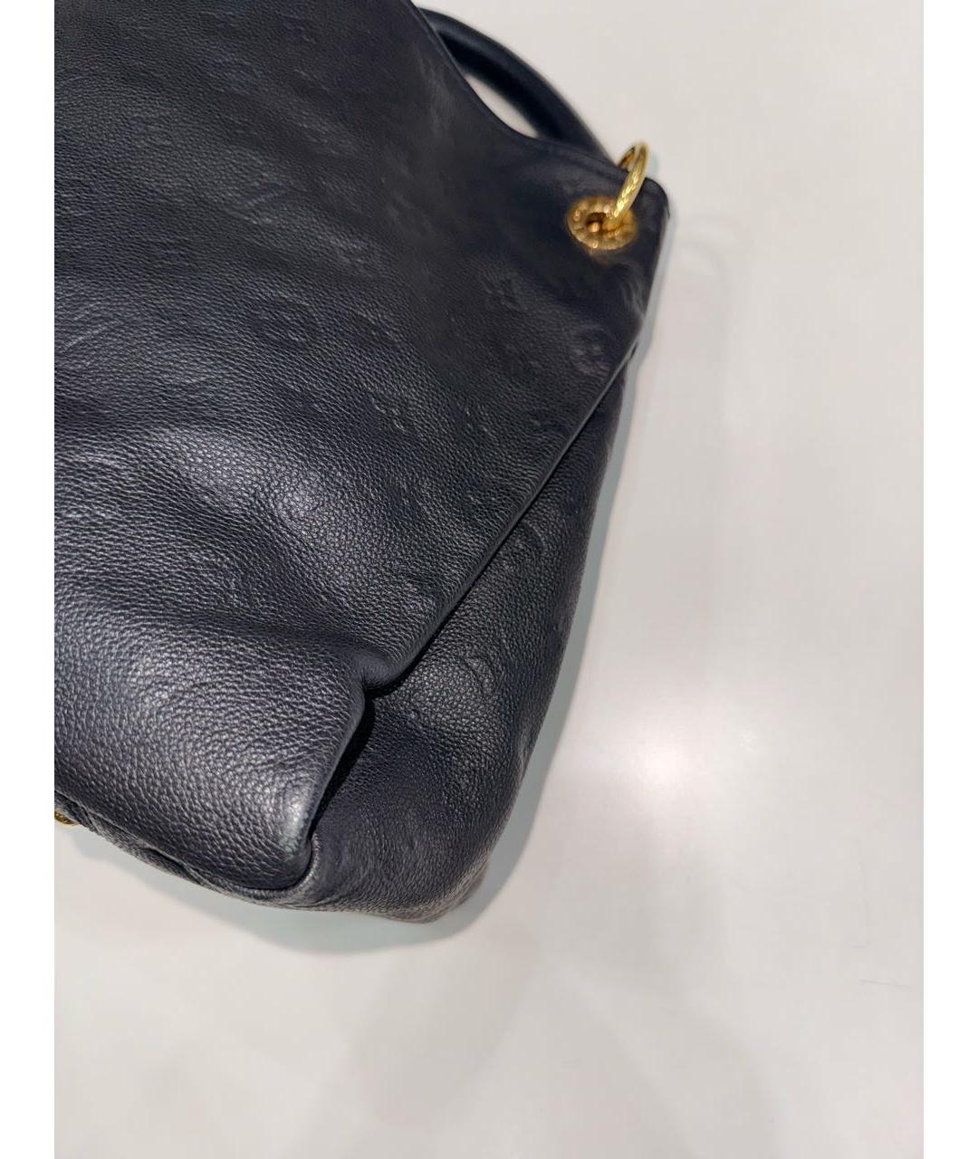 LOUIS VUITTON Темно-синяя кожаная сумка через плечо, фото 3