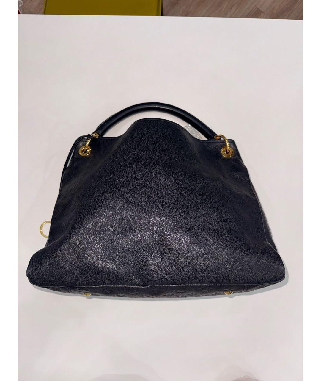 LOUIS VUITTON Темно-синяя кожаная сумка через плечо, фото 9