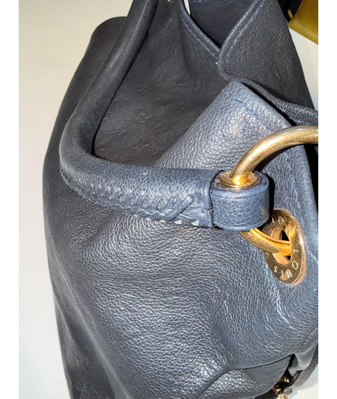 LOUIS VUITTON Темно-синяя кожаная сумка через плечо, фото 6