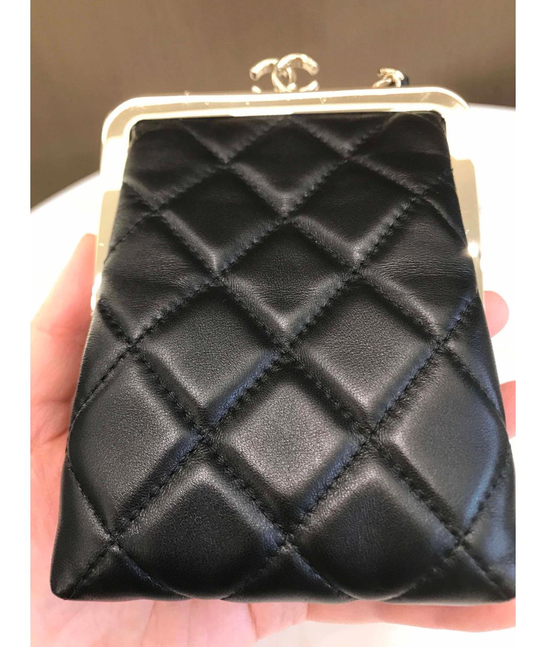 CHANEL Черная кожаная сумка через плечо, фото 7