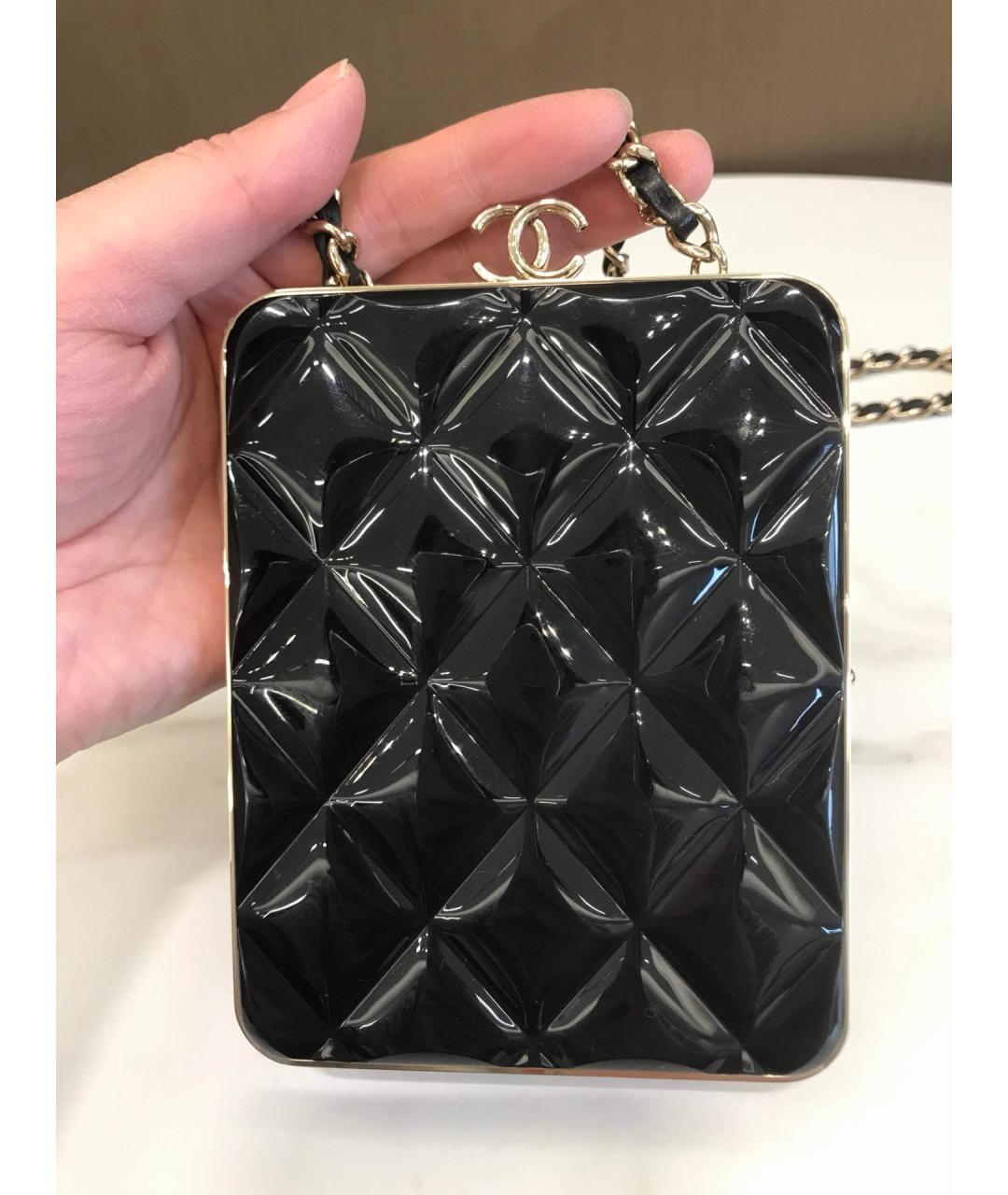 CHANEL Черная кожаная сумка через плечо, фото 6