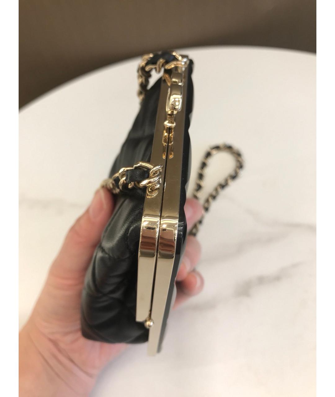 CHANEL Черная кожаная сумка через плечо, фото 8